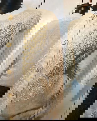 CARDIGAN LANA BRODEREIE MANUALA FIR LAME