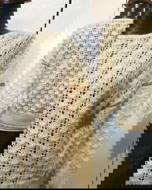 PULOVER TRICOTAT MANUAL LANA IVOIRE