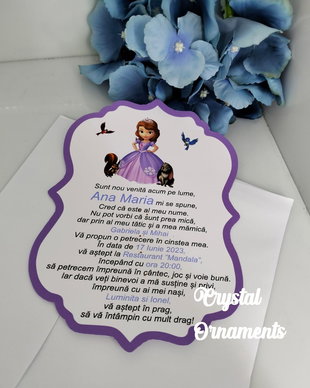 Invitatie botez Printesa Sofia