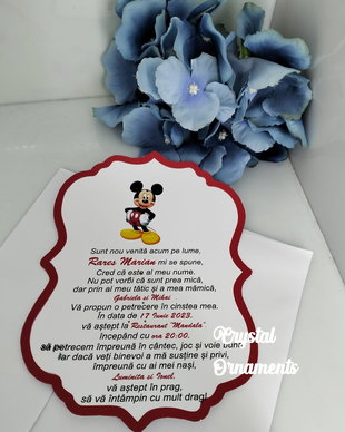 invitatie botez Mickey Mouse
