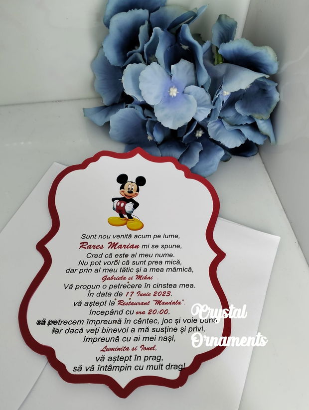 invitatie botez Mickey Mouse