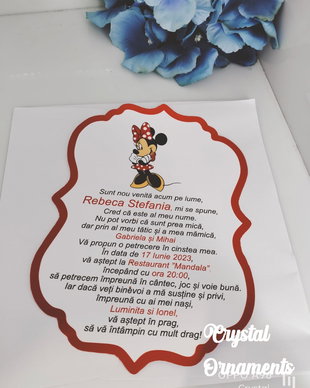 Invitatie botez Minnie Mouse