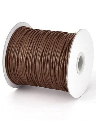 Ata din poliester cerata, 1 mm, maro inchis-125