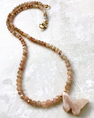 Colier CHOKER Fluture Piatra soarelui