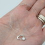 Lantisor / Colier / Fir Transparent / Soare si Luna /Argint 925