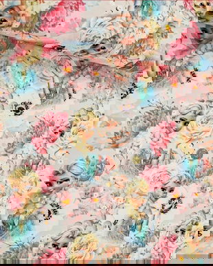 !imediat!Jerse buclat (french terry) - de la 50x90cm - elastic, Elsa, Ana, Frozen, cod D2