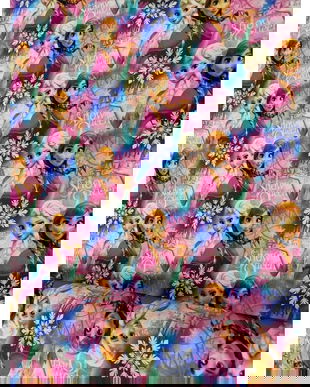 !imediat!Jerse buclat (french terry) - de la 50x90cm - elastic, Elsa, Ana, Frozen, cod D2
