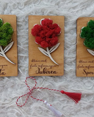 Martisor cu magnet si licheni