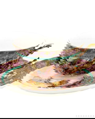 Set doua cesti din portelan cu motive florale