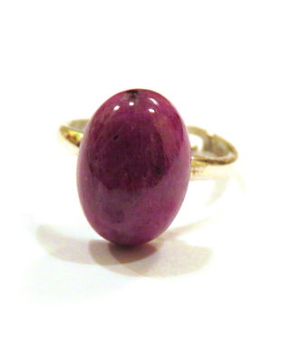 Inel Radacina de Rubin si Argint 925 - IN604 - Inel pietre semipretioase, inel reglabil, inel cadou, cadou sotie, cadou romantic, cristale vindecatoare