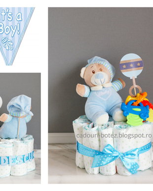 Tort scutece 1 etaj - ursulet bleu