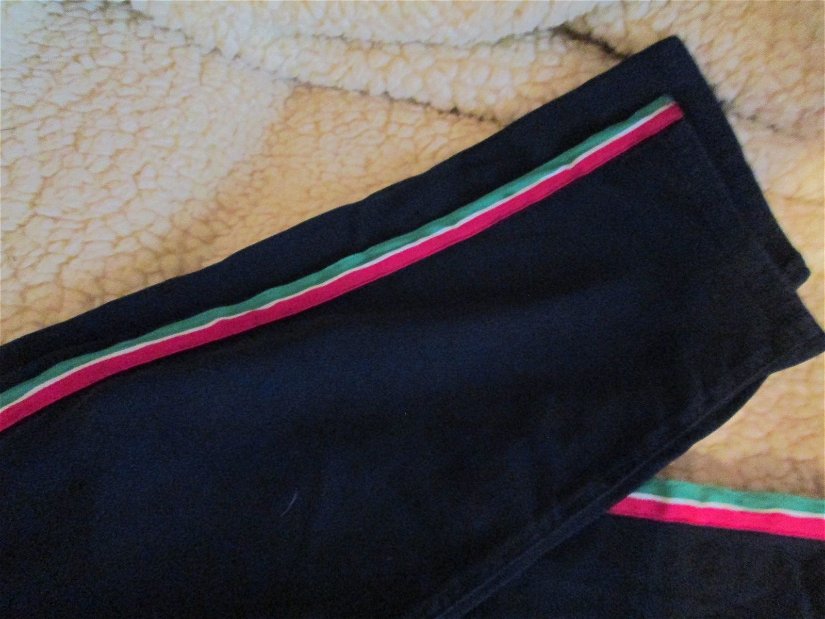 pantaloni Zara dunga rosu/verde 42