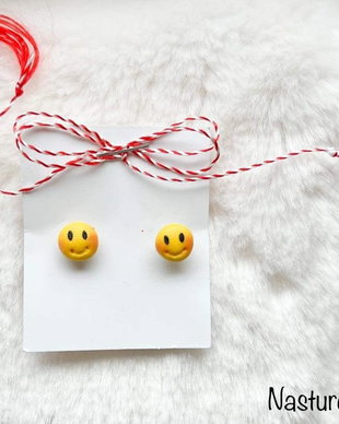 Cercei mărțișor smile
