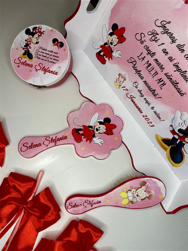 Set mot Minnie Mouse / set turta minnie mouse