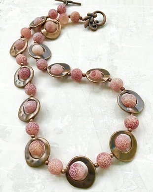 Set vintage agate crackle frost