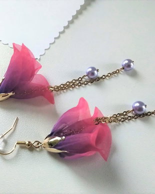 Cercei "ISLAND" - fucsia