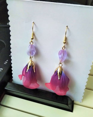 Cercei "BLESS" - fucsia