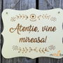 Tăbliță decorativă - Atenție, vine mireasa