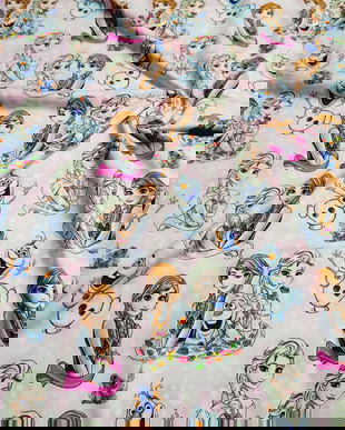 !imediat!Jerse buclat (french terry) - de la 53x90cm - elastic, Elsa, Ana, Steve, Frozen, cod C2