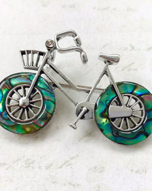 Brosa Bicicleta Paua Shell