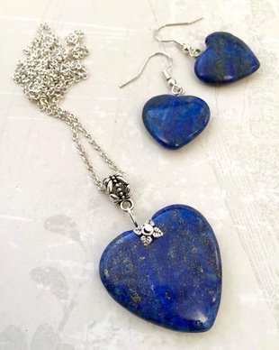 Set inimi lapis lazuli