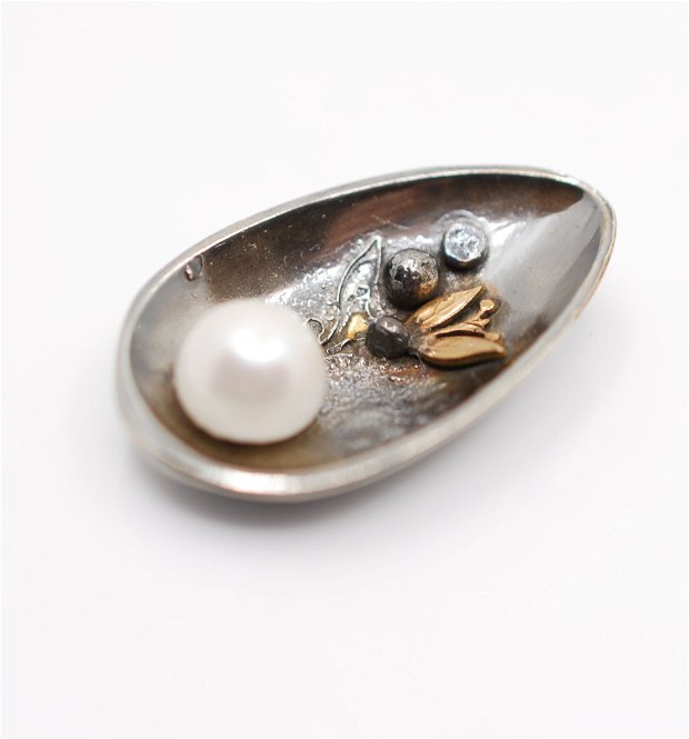 Pandantiv din argint 925 cu perla de cultura