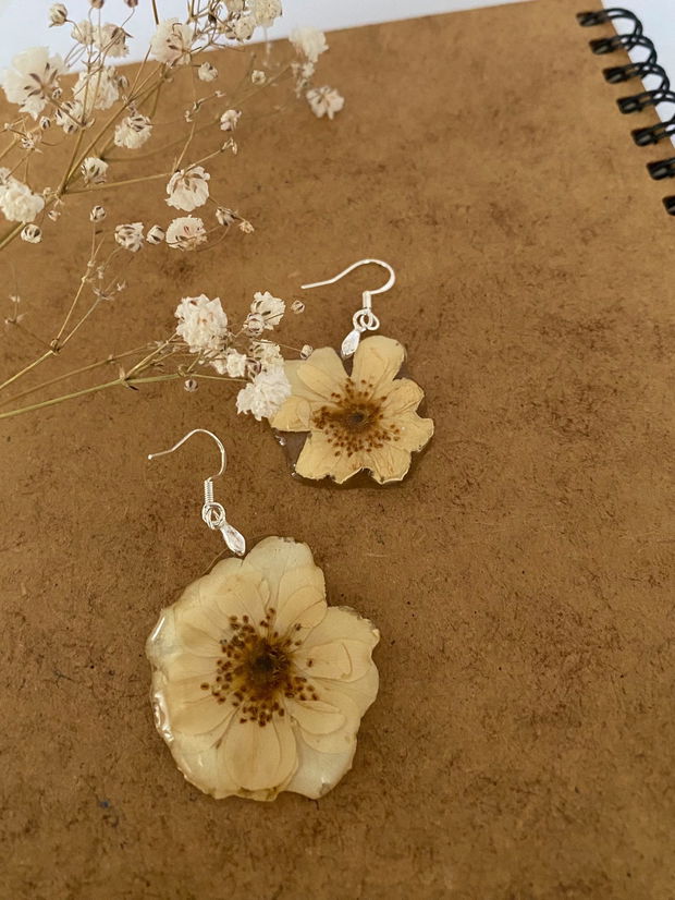 Cercei handmade cu trandafiri_UNICAT