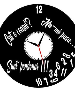 SUNT PENSIONAR (A)-ceas de perete