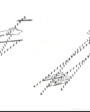 Valet din fier forjat antik brown