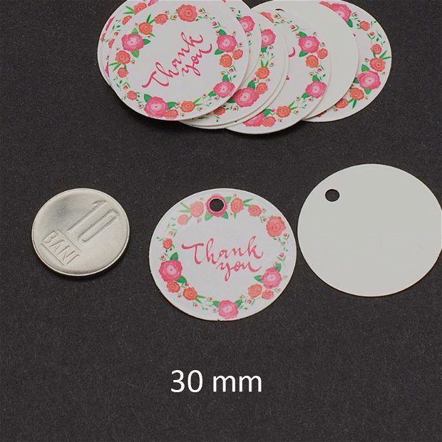 Etichete decorative pentru pungute sau cutii de cadou, 30 mm, EA-24