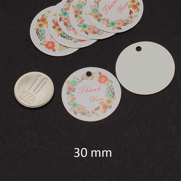 Etichete decorative pentru pungute sau cutii de cadou, 30 mm, EA-25