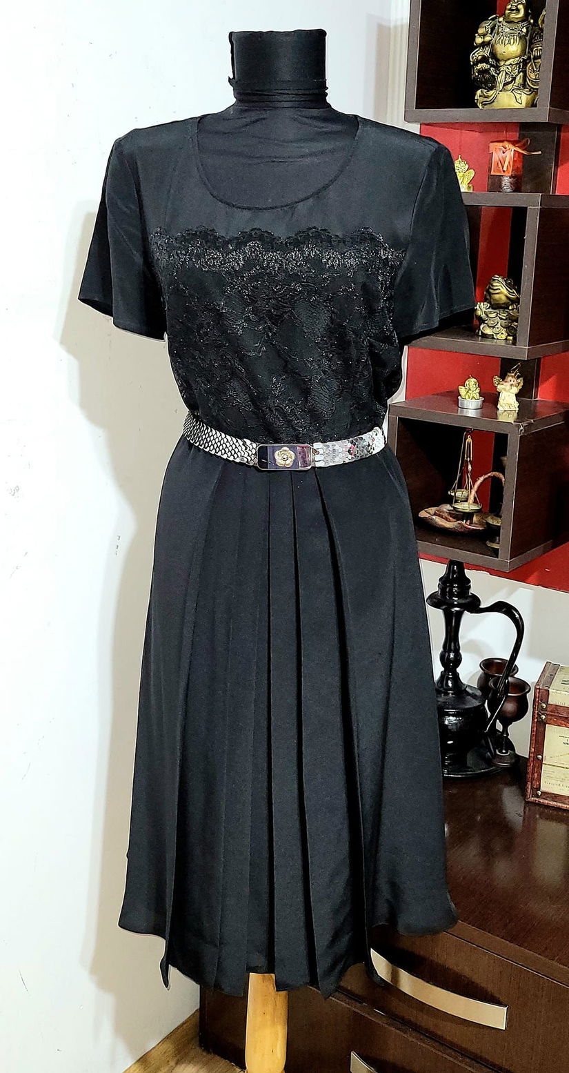 Black drees matase naturala