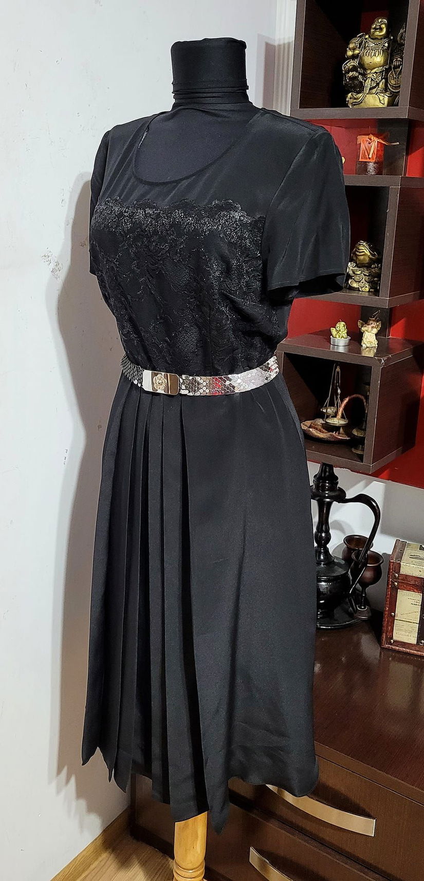 Black drees matase naturala