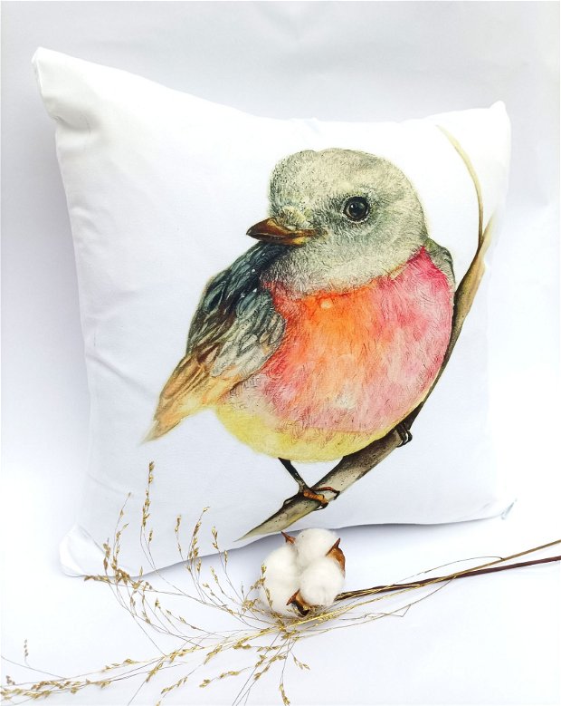 Perna Pink Robin - Home and Living, Nature and Colors Collection