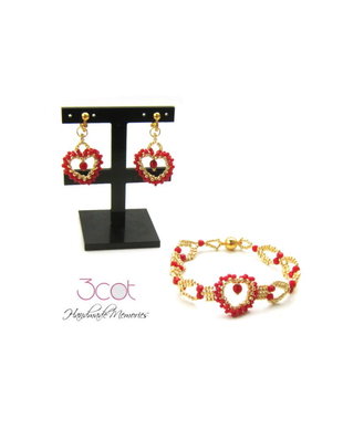 Set bratara si cercei - Valentines Day -Dragobete