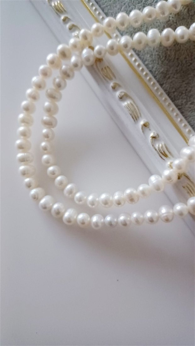Perle ovale 6,5x7,5mm - 1 buc