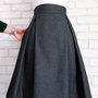Fusta cu Pliuri Neagra