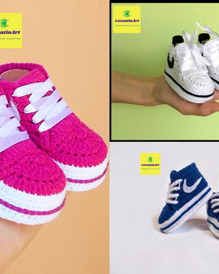 Botosei pentru bebelusi diverse culori. Bascheti imitatie Nike. Incaltaminte nou-nascut handmade. LA COMANDA
