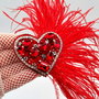 Broșă - Red Glam Heart