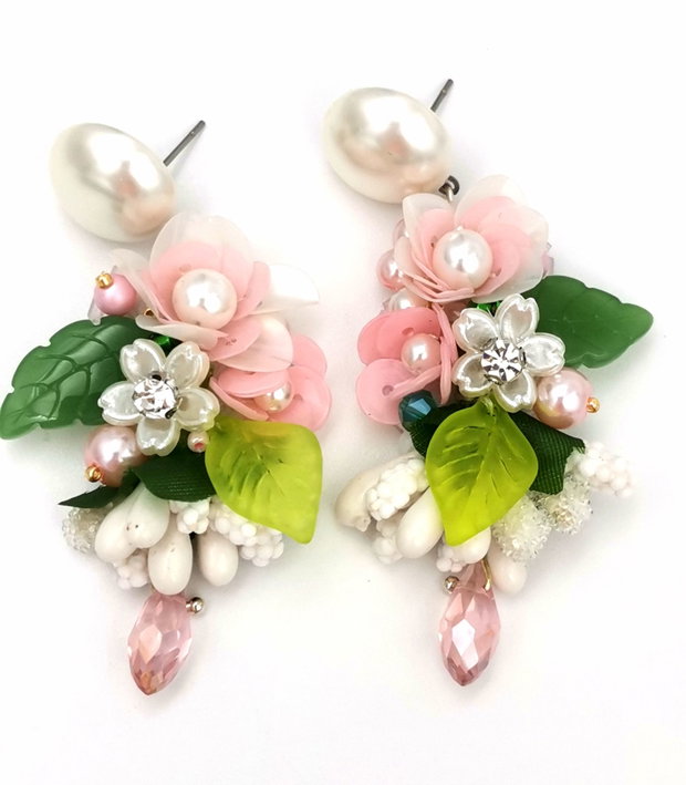 Rezervat Cercei - Pink Powder Flowers