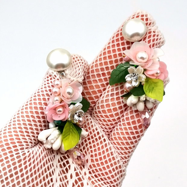 Rezervat Cercei - Pink Powder Flowers