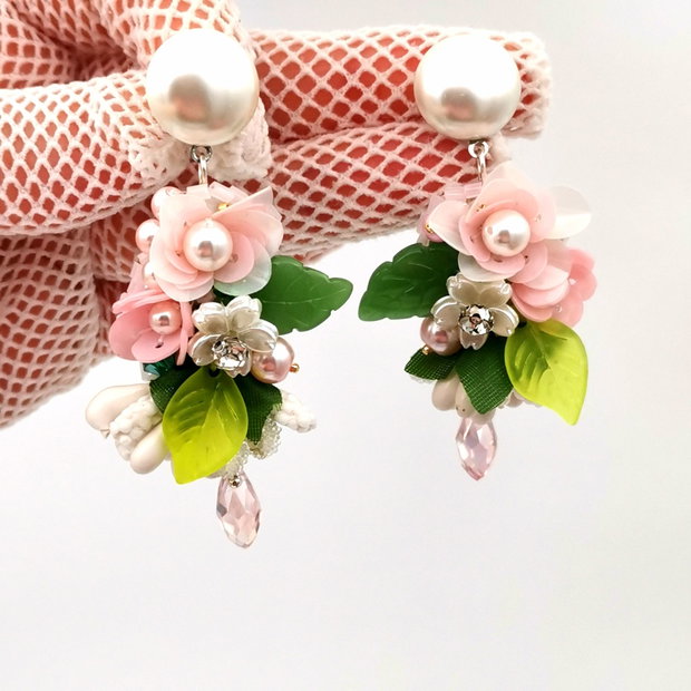 Rezervat Cercei - Pink Powder Flowers