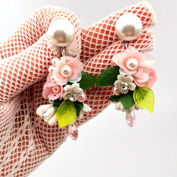 Rezervat Cercei - Pink Powder Flowers