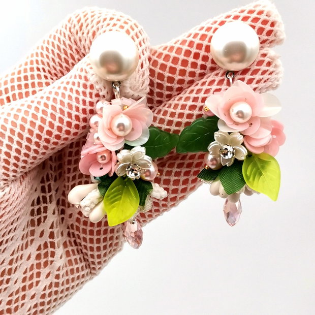 Rezervat Cercei - Pink Powder Flowers