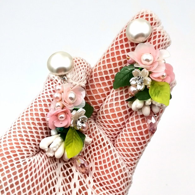 Rezervat Cercei - Pink Powder Flowers