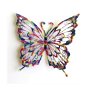 Brosa Fluture multicolor brodat pe organza cu ata degrade