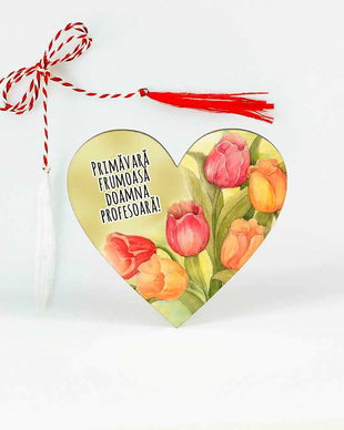 Martisor cu lalele pentru profesoara/educatoare/invatatoare