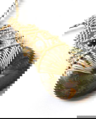 Colier jasp in micro-macrame