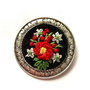 Brosa cu broderie manuala-flori brodate