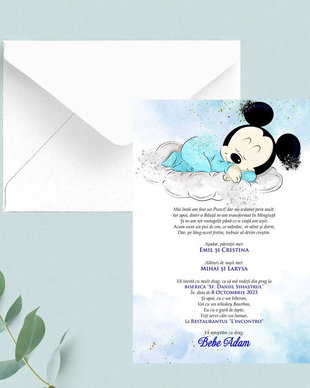 Invitatie Mickey Sleeping